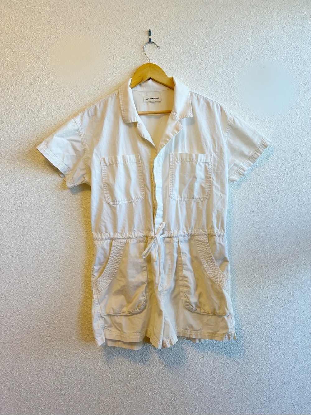 Lucky brand White Short-Sleeve Utility Romper